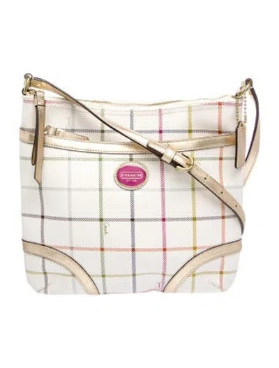 Pre-owned Coach Leather Shoulder Bag In Neutral