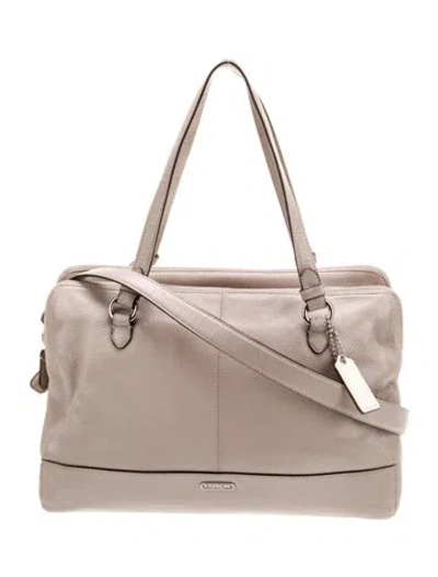 Pre-owned Coach Leather Shoulder Bag In Neutral