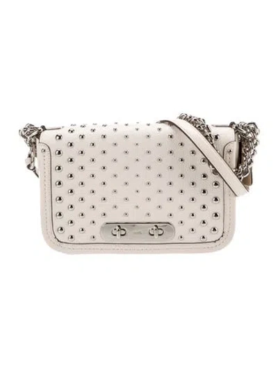 Pre-owned Coach Leather Shoulder Bag In Neutral