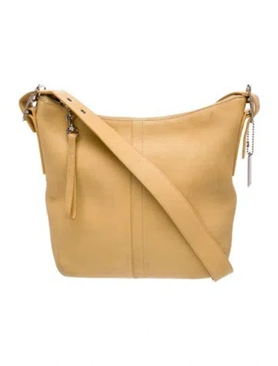 Pre-owned Coach Leather Shoulder Bag In Neutral