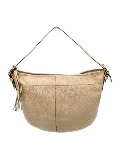 Pre-owned Coach Leather Shoulder Bag In Neutral