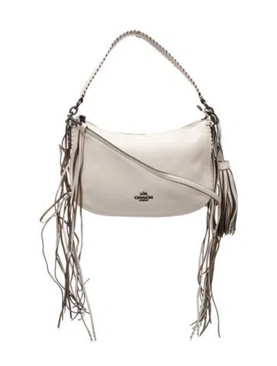 Pre-owned Coach Leather Shoulder Bag In Neutral