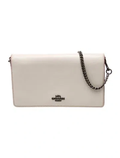 Pre-owned Coach Leather Shoulder Bag In Neutral
