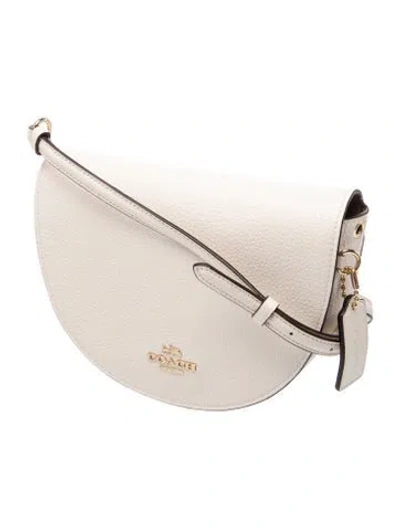 Pre-owned Coach Leather Shoulder Bag In Neutral