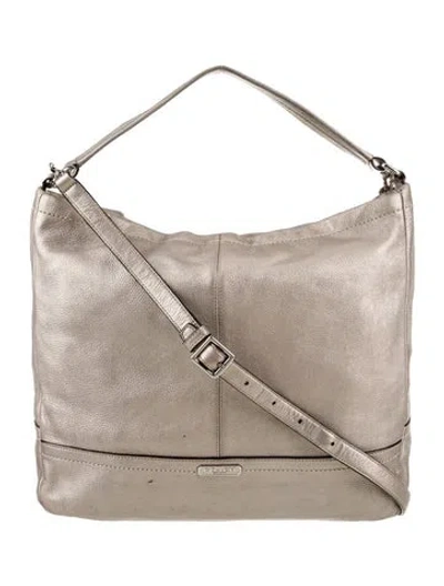 Pre-owned Coach Leather Shoulder Bag In Neutral