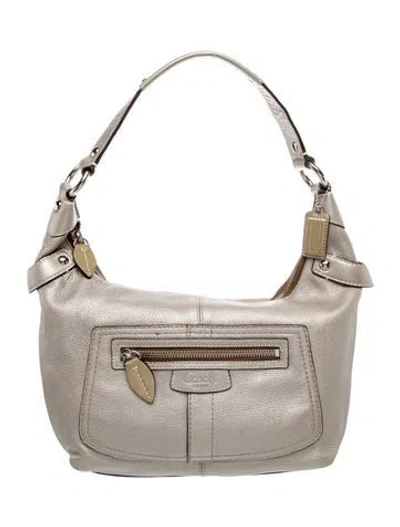 Pre-owned Coach Leather Shoulder Bag In Neutral
