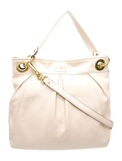 Pre-owned Coach Leather Shoulder Bag In Neutral