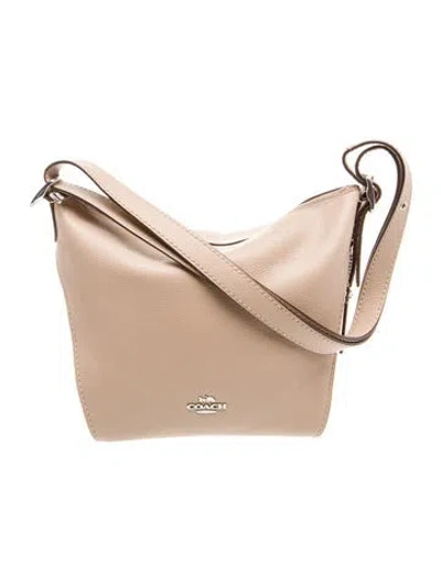 Pre-owned Coach Leather Shoulder Bag In Neutral