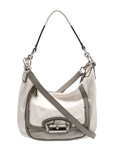 Pre-owned Coach Leather Shoulder Bag In Neutral