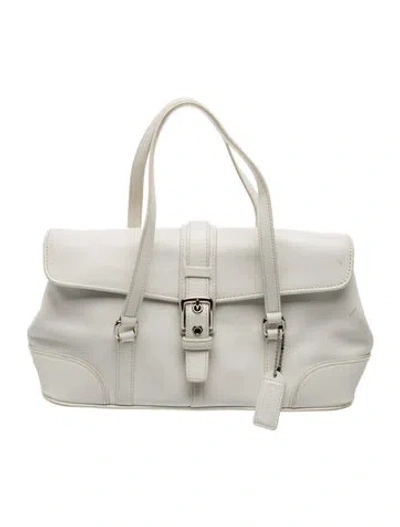 Pre-owned Coach Leather Shoulder Bag In Neutral