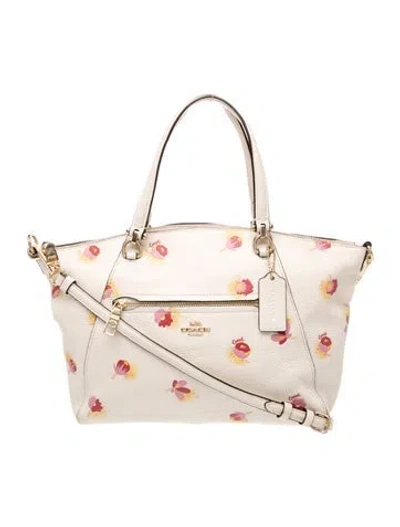 Pre-owned Coach Leather Shoulder Bag In Neutral
