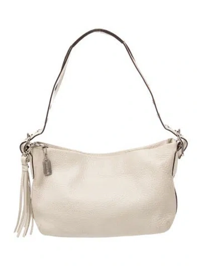 Pre-owned Coach Leather Shoulder Bag In Neutral