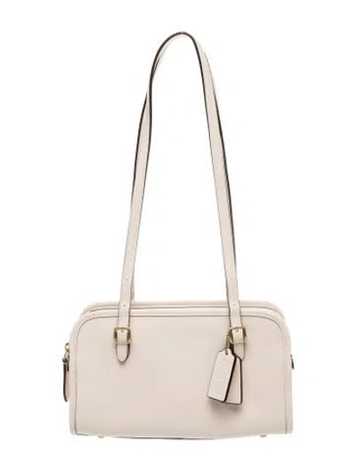 Pre-owned Coach Leather Shoulder Bag In Neutral