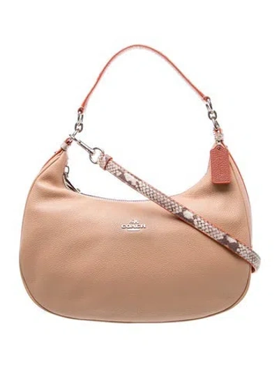 Pre-owned Coach Leather Shoulder Bag In Neutral