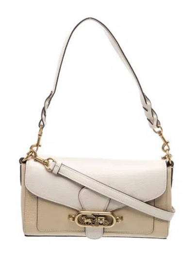 Pre-owned Coach Leather Shoulder Bag In Neutral