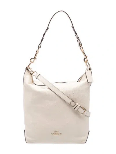 Pre-owned Coach Leather Shoulder Bag In Neutral