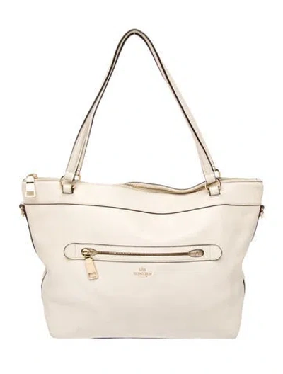 Pre-owned Coach Leather Shoulder Bag In Neutral