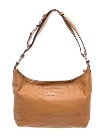 Pre-owned Coach Leather Shoulder Bag In Neutral