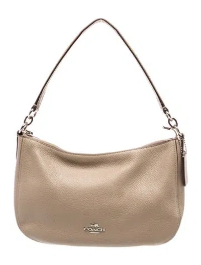 Pre-owned Coach Leather Shoulder Bag In Neutral