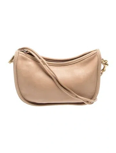 Pre-owned Coach Leather Shoulder Bag In Neutral