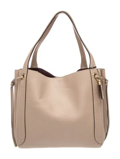 Pre-owned Coach Leather Shoulder Bag In Neutral