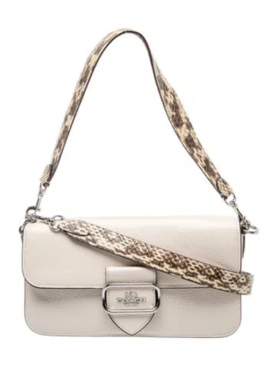 Pre-owned Coach Leather Shoulder Bag In Neutral