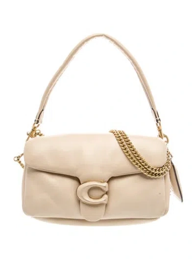 Pre-owned Coach Leather Shoulder Bag In Neutral