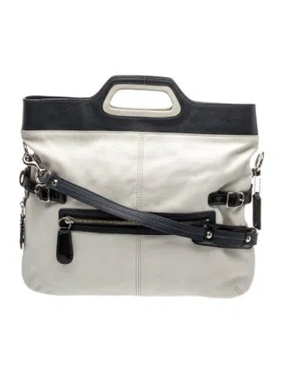 Pre-owned Coach Leather Shoulder Bag In Neutral