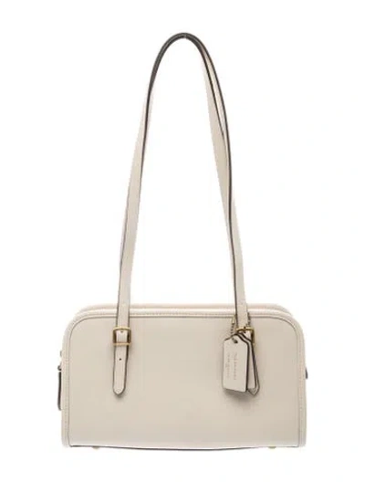 Pre-owned Coach Leather Shoulder Bag In Neutral