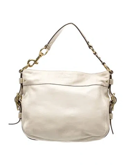Pre-owned Coach Leather Shoulder Bag In Neutral