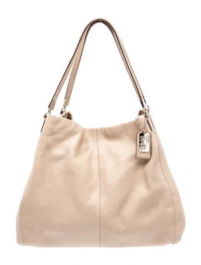 Pre-owned Coach Leather Shoulder Bag In Neutral