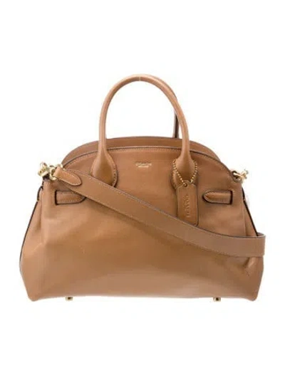 Pre-owned Coach Leather Shoulder Bag In Neutral