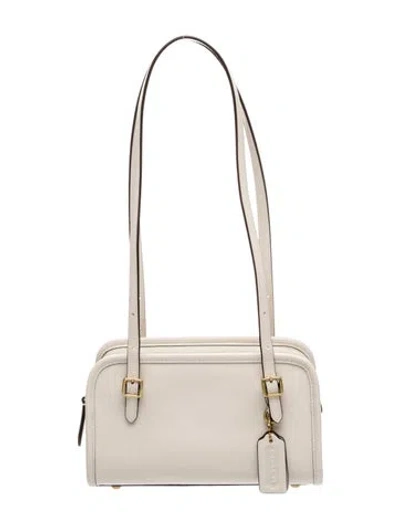 Pre-owned Coach Leather Shoulder Bag In Neutral