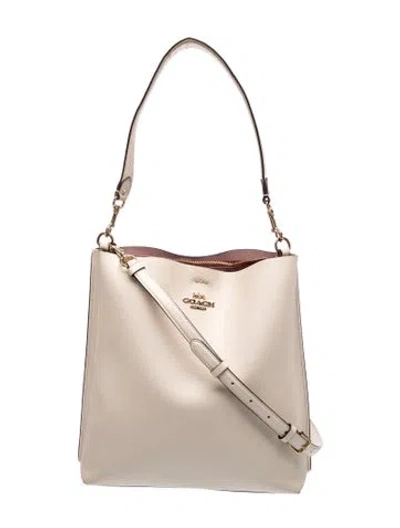 Pre-owned Coach Leather Shoulder Bag In Neutral