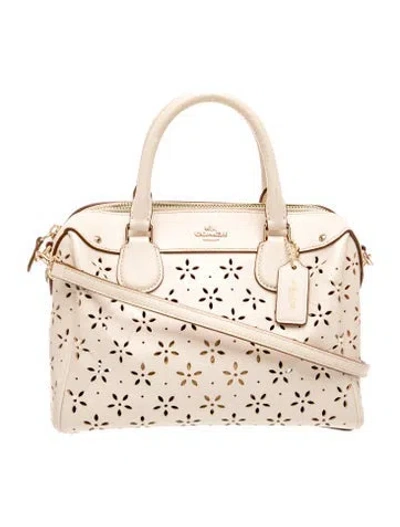Pre-owned Coach Leather Shoulder Bag In Neutral