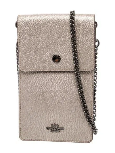 Pre-owned Coach Leather Shoulder Bag In Neutral
