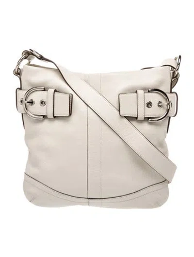 Pre-owned Coach Leather Shoulder Bag In Neutral