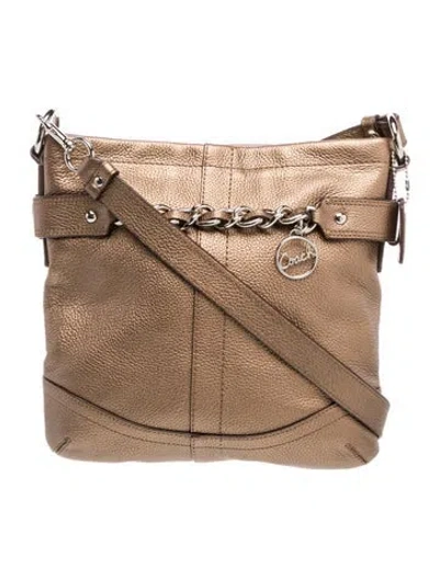Pre-owned Coach Leather Shoulder Bag In Neutral