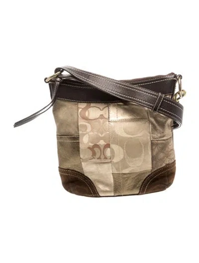 Pre-owned Coach Leather Shoulder Bag In Neutral