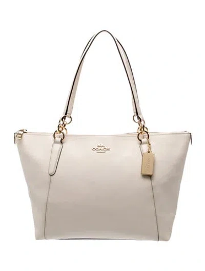 Pre-owned Coach Leather Shoulder Bag In Neutral