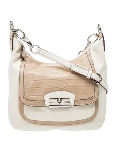 Pre-owned Coach Leather Shoulder Bag In Neutral