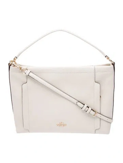 Pre-owned Coach Leather Shoulder Bag In Neutral
