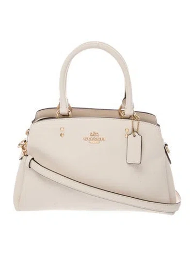 Pre-owned Coach Leather Shoulder Bag In Neutral