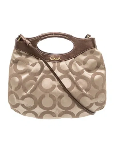 Pre-owned Coach Leather Shoulder Bag In Neutral