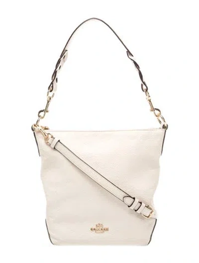 Pre-owned Coach Leather Shoulder Bag In Neutral