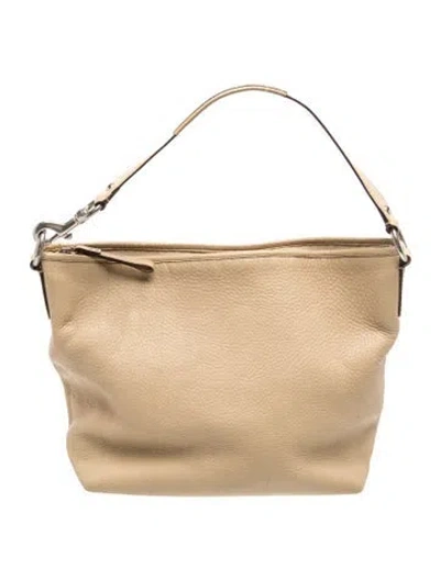 Pre-owned Coach Leather Shoulder Bag In Neutral