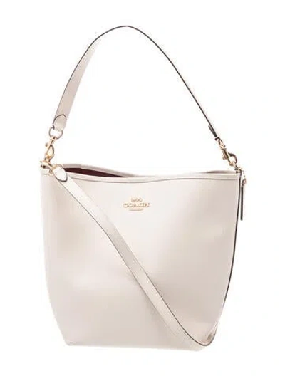 Pre-owned Coach Leather Shoulder Bag In Neutral