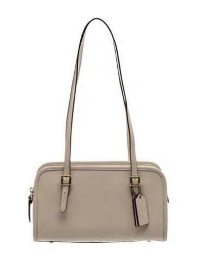 Pre-owned Coach Leather Shoulder Bag In Neutral