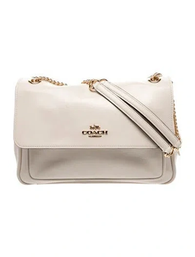 Pre-owned Coach Leather Shoulder Bag In Neutral
