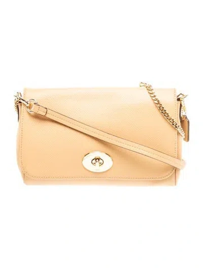 Pre-owned Coach Leather Shoulder Bag In Neutral